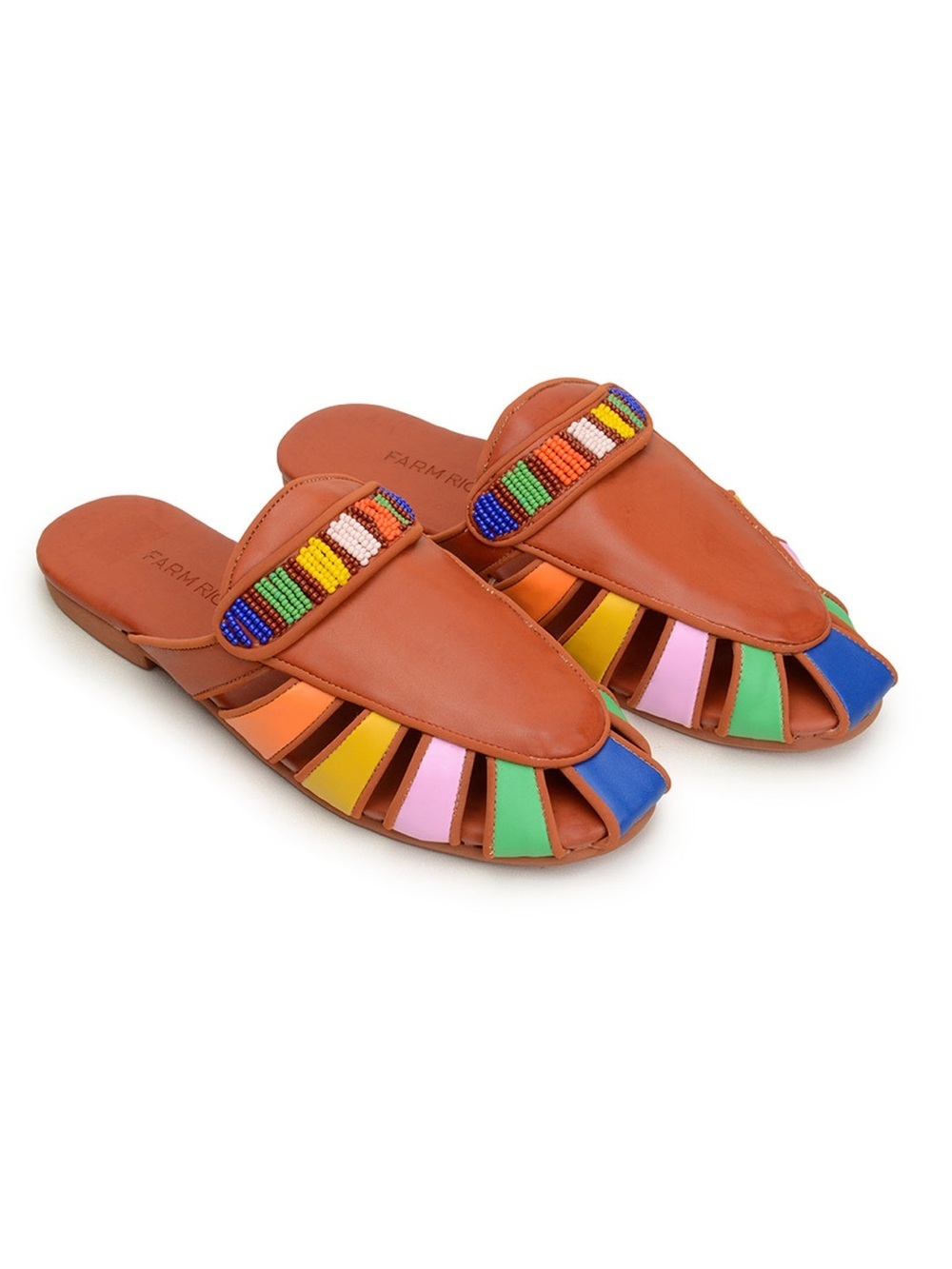 FARM Rio Rainbow Beaded Mules